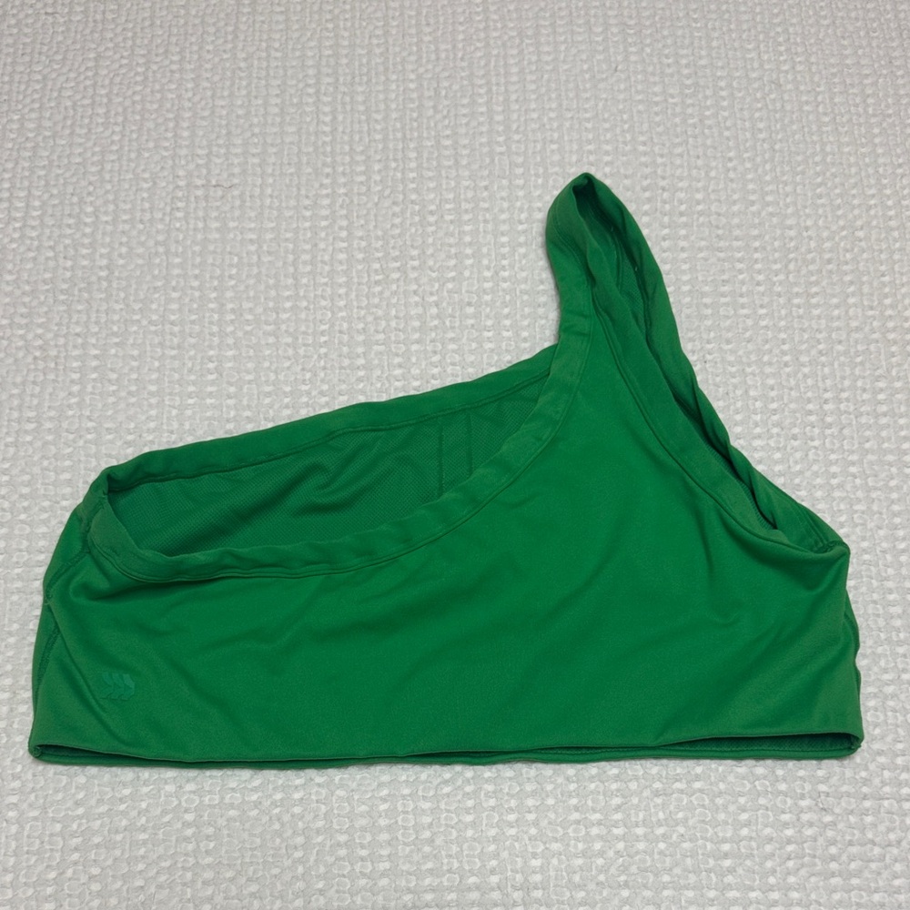 Green One-Shoulder Sports Bra - Picture 2 of 3